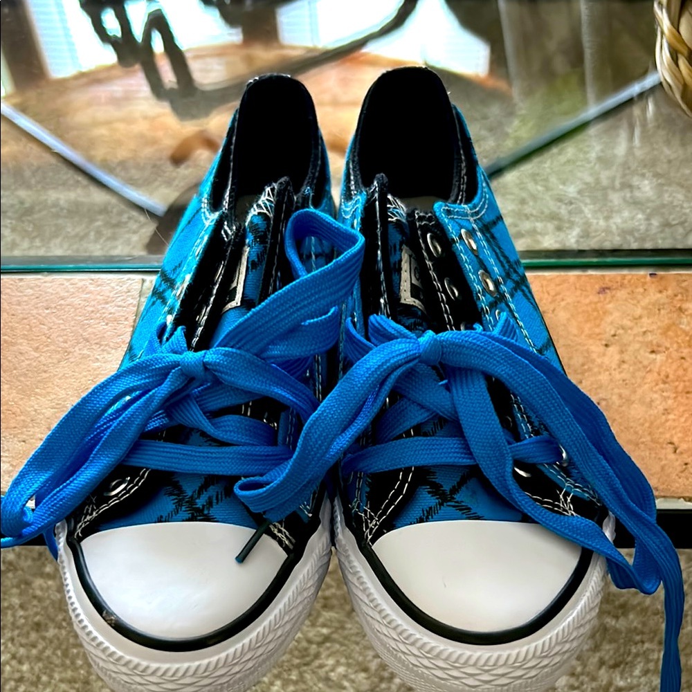 Vans Kids Blue Low-Top Canvas Sneakers